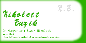 nikolett buzik business card